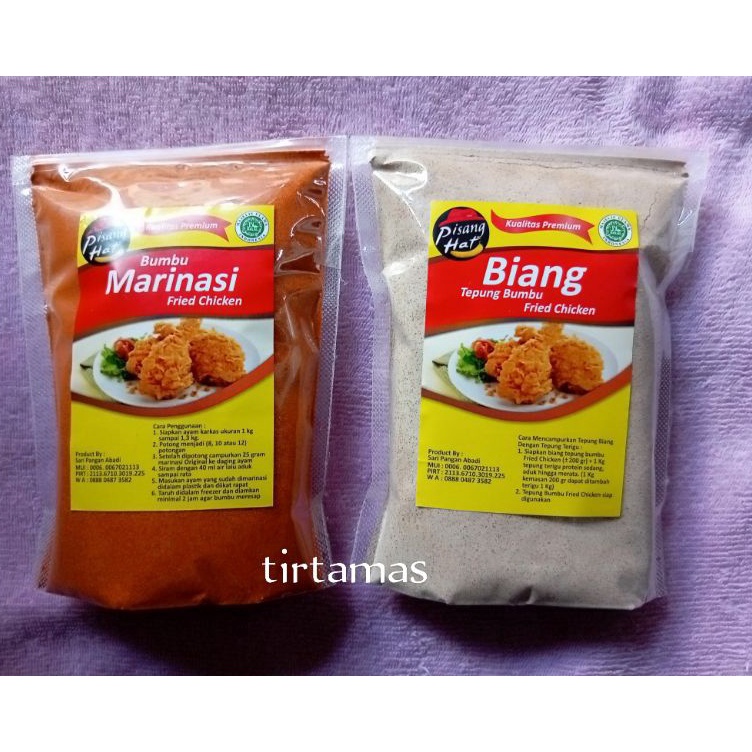 

Ready paket biang tepung 500gr dan bumbu marinasi 500gr ayam goreng fried chicken