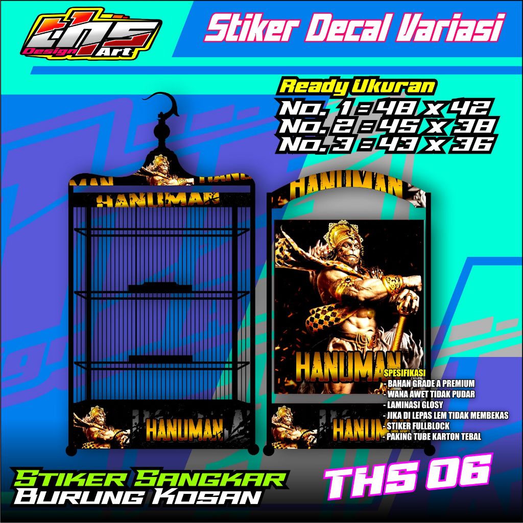Stiker Decal Sangkar Burung kotak, kosan, koper, Kacer, Pleci, Cucak Ijo