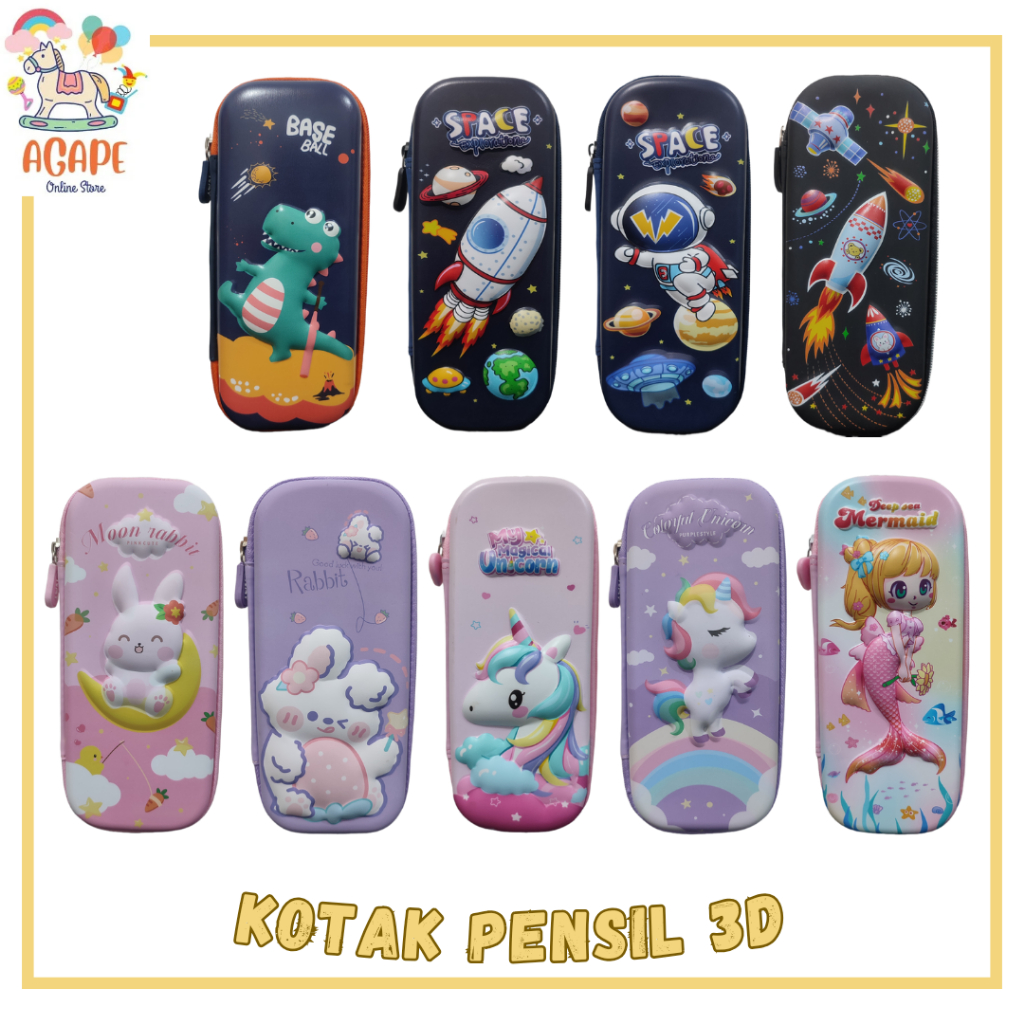

Kotak Pensil Anak 3D Motif Timbul Tempat Pensil Sekolah Anak Laki-Laki Dan Perempuan