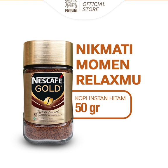 

[❆Q21<] NESCAFE GOLD Kopi Instan Kopi Hitam Jar 50gr New_Product