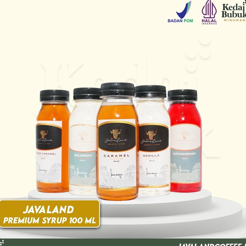 

Best Product Sirup / Syrup Javaland All Varian 100ml || Rasa Caramel , Salted Caramel , Vanilla , Strawberry , Wild Mint || Sirup Tester