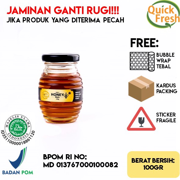 

[DDD] Madu Murni Asli Quick Fresh Honey 100Gr (Jar Kaca) 45