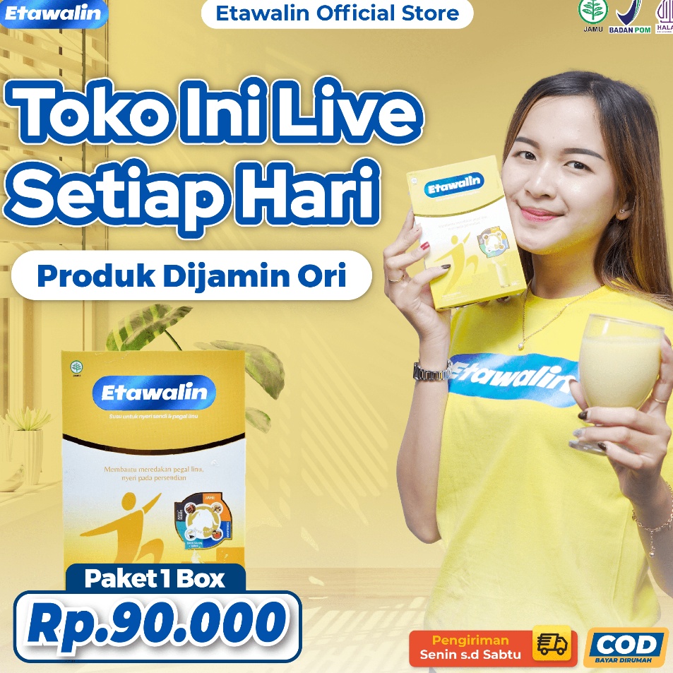 

Murah Banget Etawalin Susu Kambing Etawa Solusi Asam Urat dan Nyeri Sendi Official 1 Box