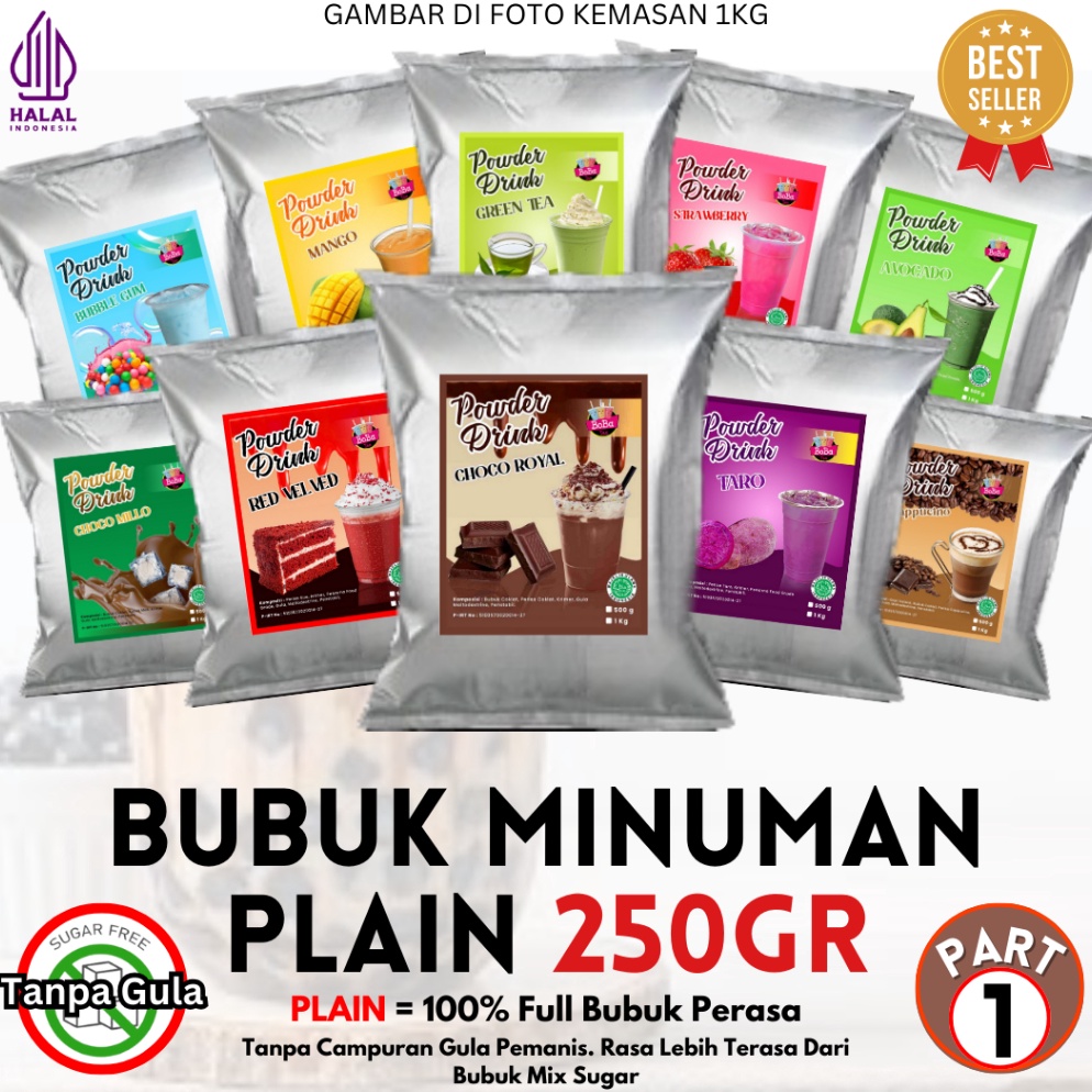 

IA7143 Bubuk Minuman Rasa PLAIN PART 1 250gr Serbuk Minuman Kekinian ➽COD