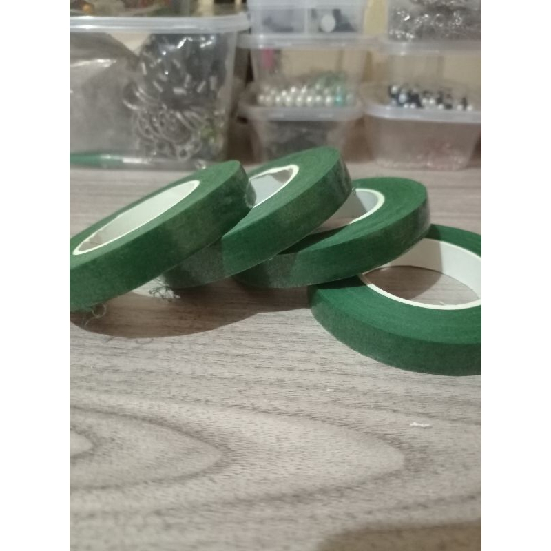 

Flower tape ecer warna hijau | Selotip Daun ecer harga per 1 m