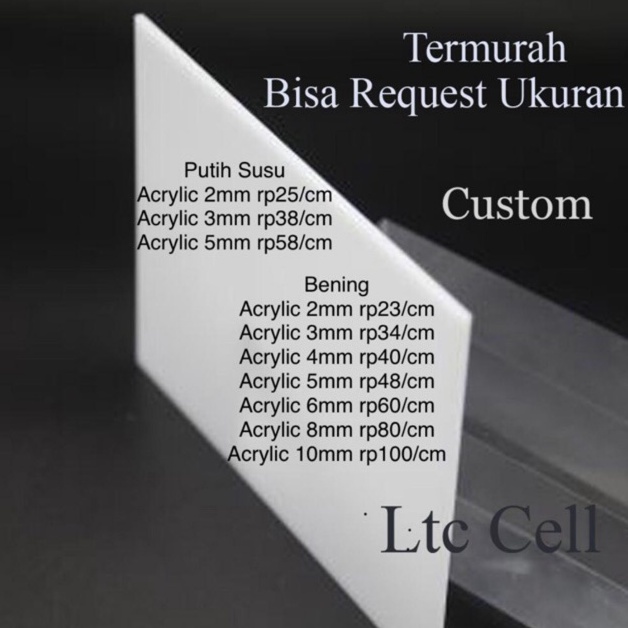 

FYZ Acrylic susu 2mm A4 size 21x30Cm Akrilik Putih Susu Potong Laser ykay0