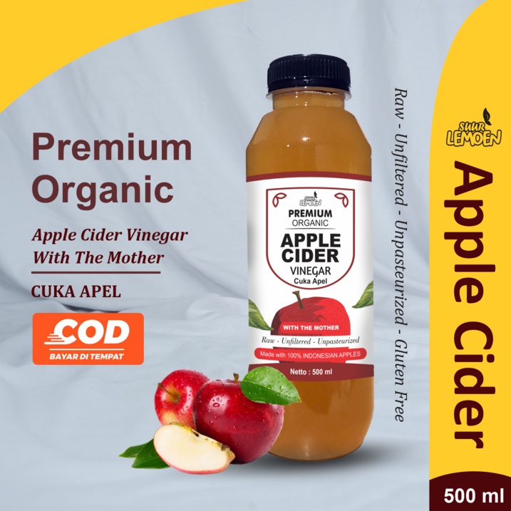 

[☠P33➢] CUKA APEL Premium Organik With The Mother diet alami by Suur lemoen [304]