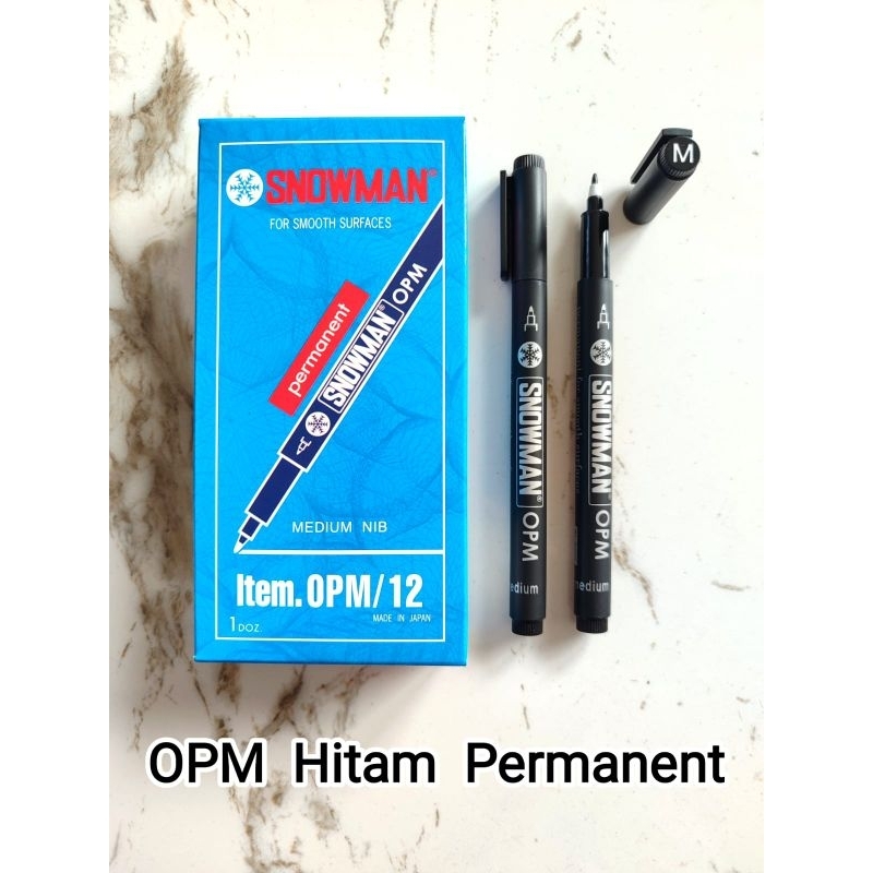 

Snowman OPM Hitam Spidol / Penanda Permanent ( Satuan )