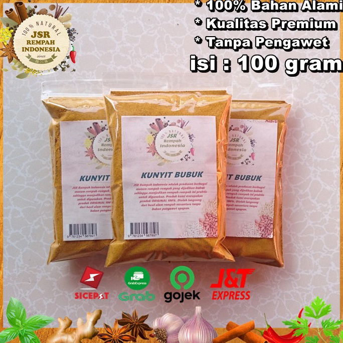 

[♚U89>] KUNYIT BUBUK ASLI ISI 100 GRAM KUALITAS PREMIUM BUMBU DAPUR JSR REMPAH TURMERIC POWDER Cuci-Gudang