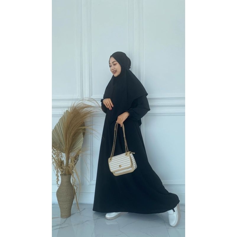 GAMIS SET BERGO CRINKLE AIRFLOW || GAMIS CRINKLE AIRFLOW SET HIJAB BERGO