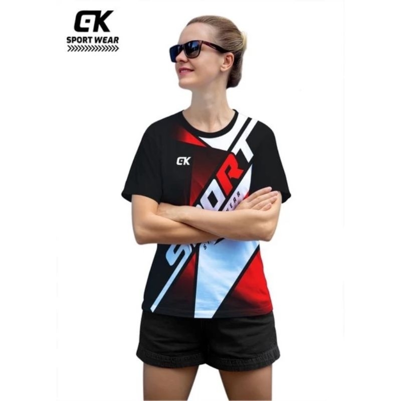 JERSEY PRINTING KAOS OLAHRAGA WANITA VOLLY RUNNING BAJU PRINTING PREMIUM