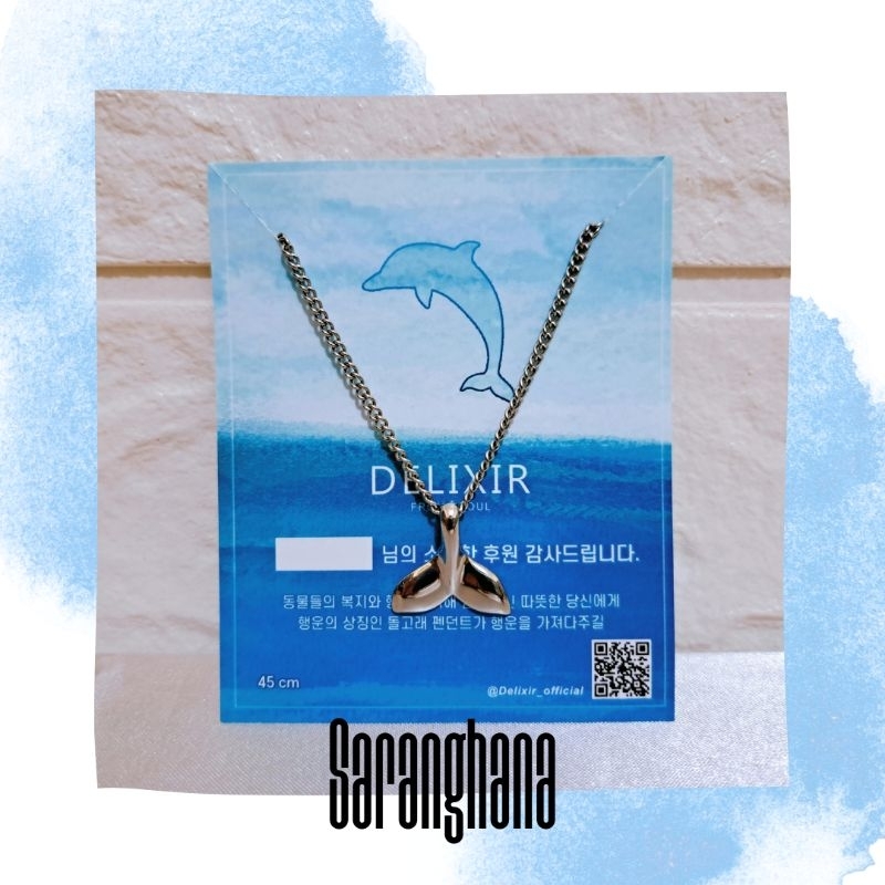 Delixir Whale Tail Dolphin Lucky Necklace (Kalung Jaehyun NCT 127)