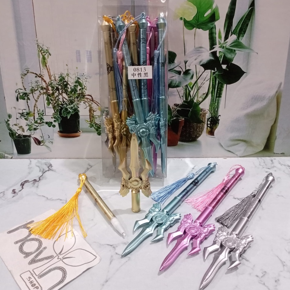 

[✑P93(] (12PC) PEN GEL motif COWO PENA PULPEN [38]