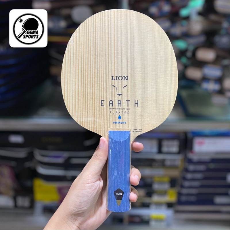 Kayu Bet Pingpong Tenis Meja LION EARTH Flax Fibre Def Original