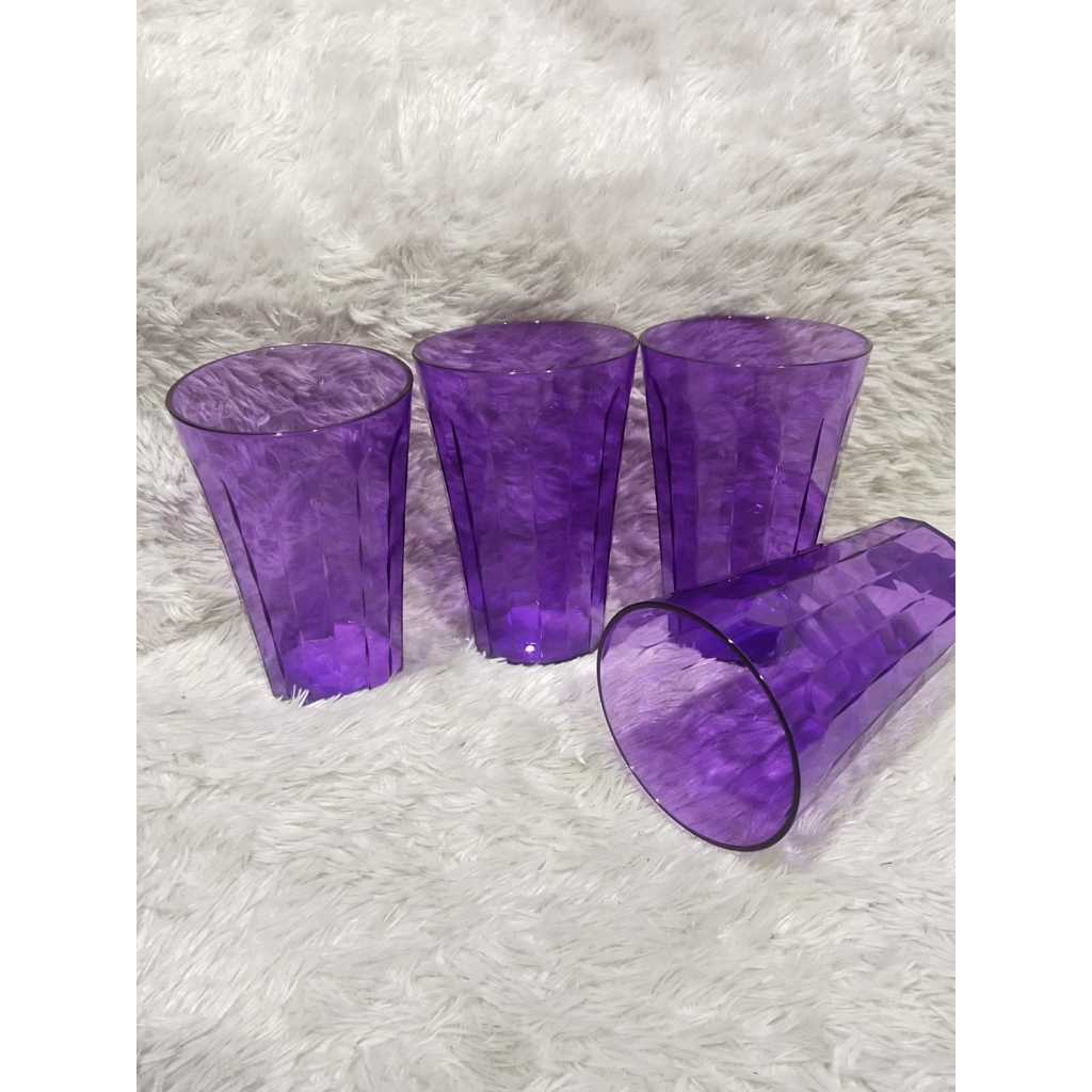 prisma glass ungu gelas crystal ungu tupperware