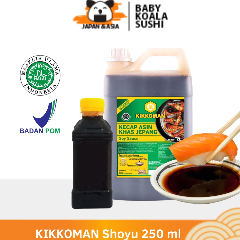 

Terk!!ni KIKKOMAN Shoyu Kecap Asin Jepang 250 ml Halal Get it now