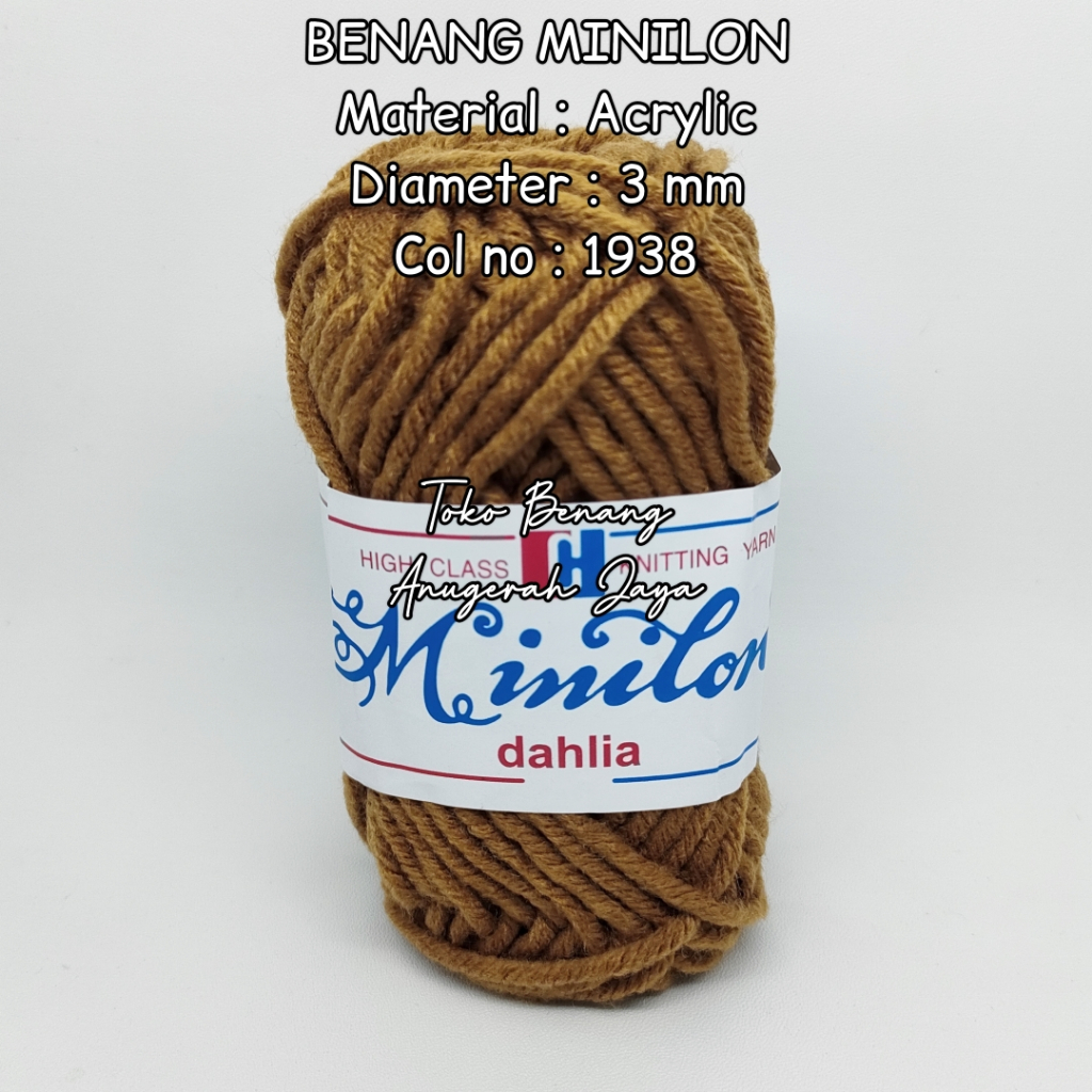 Benang Rajut Karpet / Benang Wol Besar / Benang Rajut Minilon no 1938