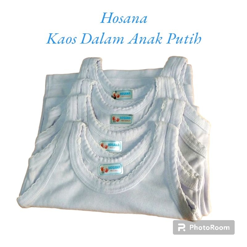 Singlet Kaos Dalam Anak Warna Putih-Hosana Kaos Dalam Anak Warna Putih-Hosana Kaos Singlet Anak Warn