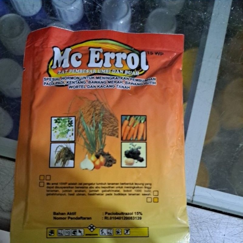 Mc Errol 15wp 25g zat zpt bagus untuk pembesar umbi dan buah serta merangsang pertumbuhan