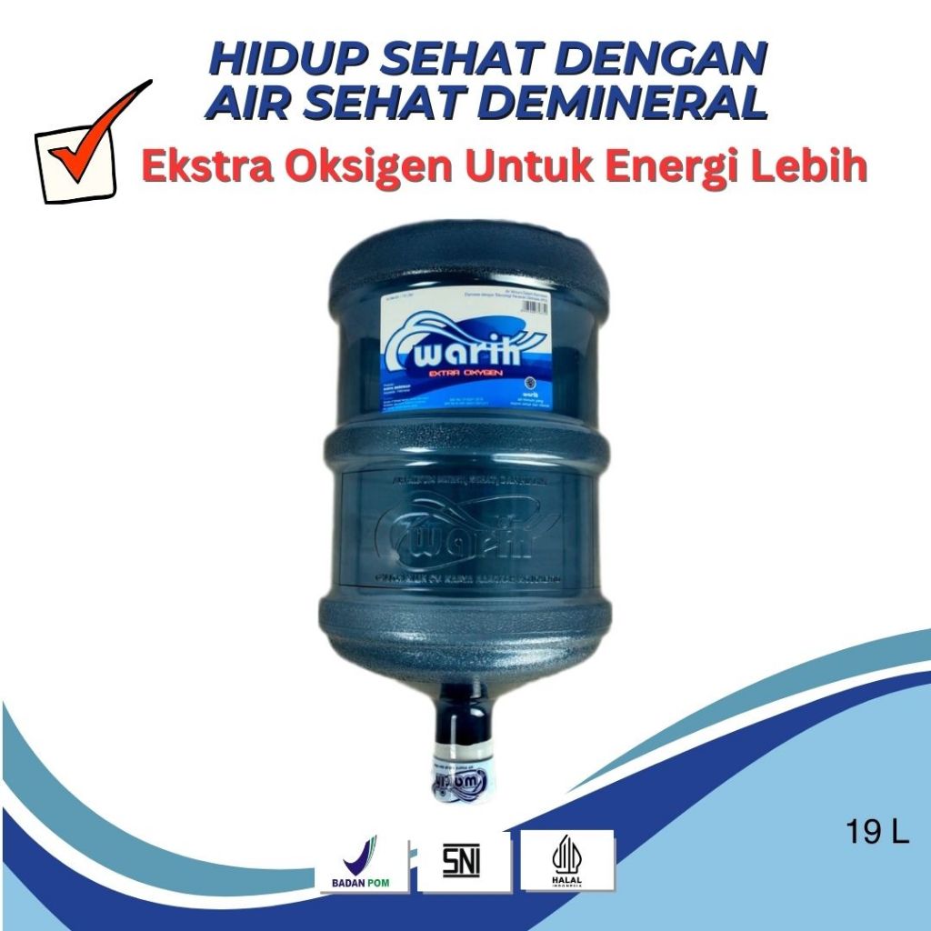 

Warih Air Dalam Kemasan Demineral 1 Galon 19 Liter + Galon