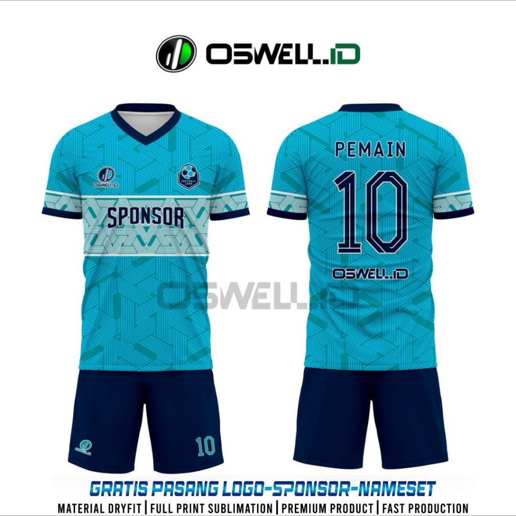 BAJU JERSEY FUTSAL DAN SEPAK BOLA FREE CUSTOM FULL PRINTING PREMIUM  [KODE OSWELL FO OS75]