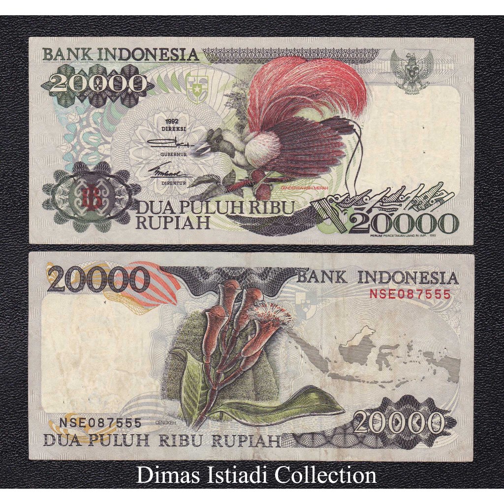 Uang Kuno 20000 Rupiah 1995 Cendrawasih