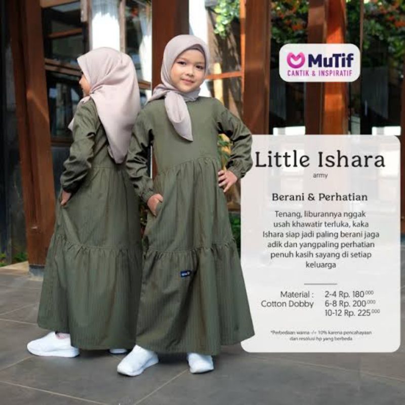 GAMIS ANAK ISHARA ARMY MUTIF