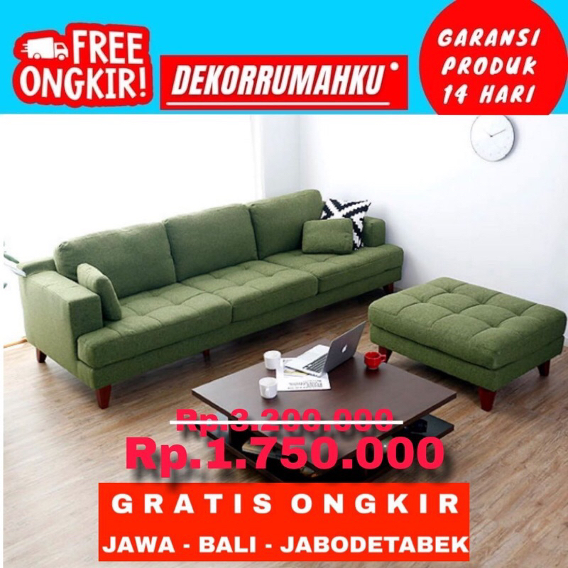 Sofa L Sofa retro Sofa minimalis Gratis Ongkir seluruh Jawa Bali