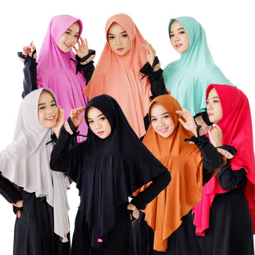 Hijab Intsan Polos Jersey Premium Jumbo Kekinian Terbaru Aliza