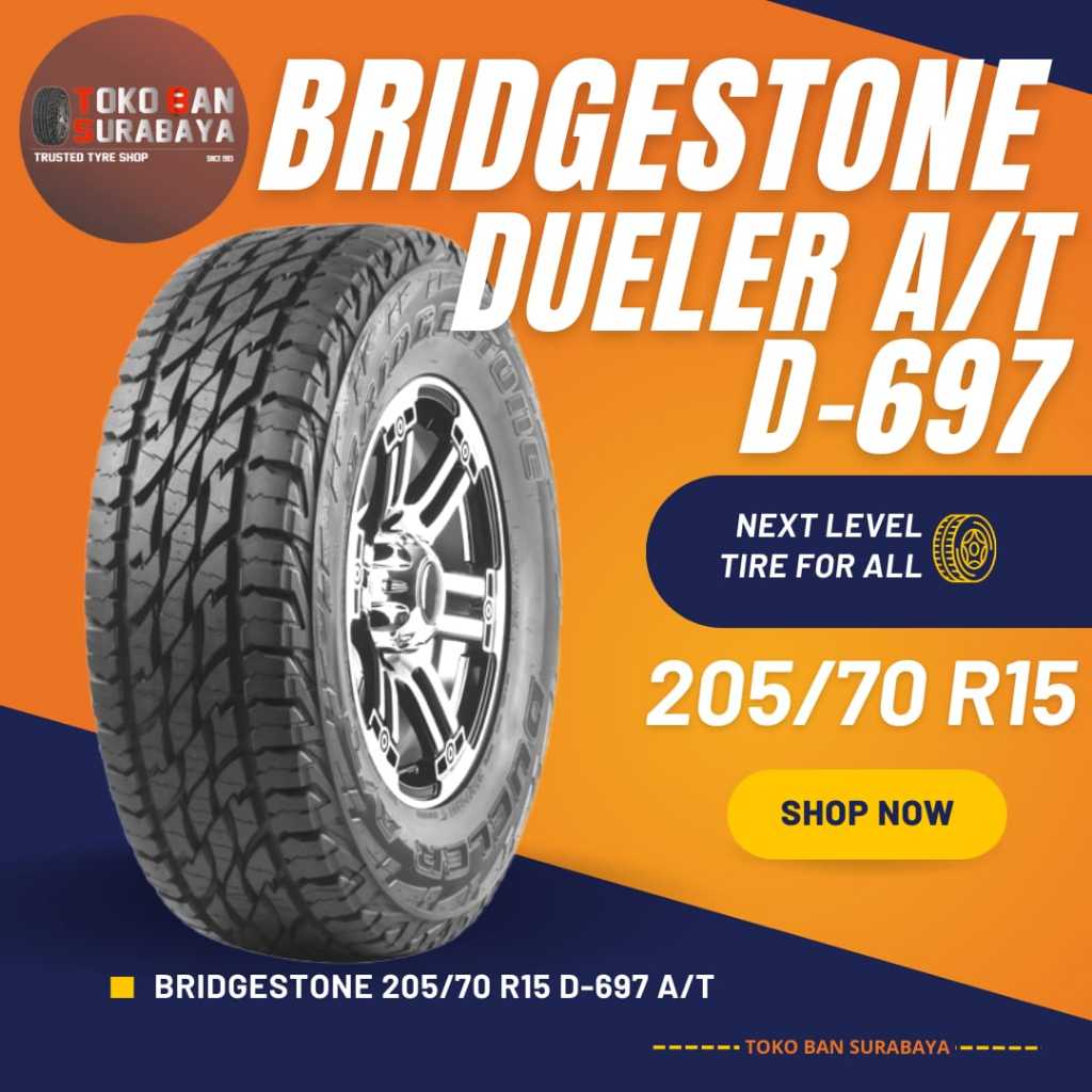 Ban Bridgestone BS 205/70 R15 205/70R15 20570R15 20570 R15 205/70/15 R15 R 15 DUELER D697 D 697 A/T 