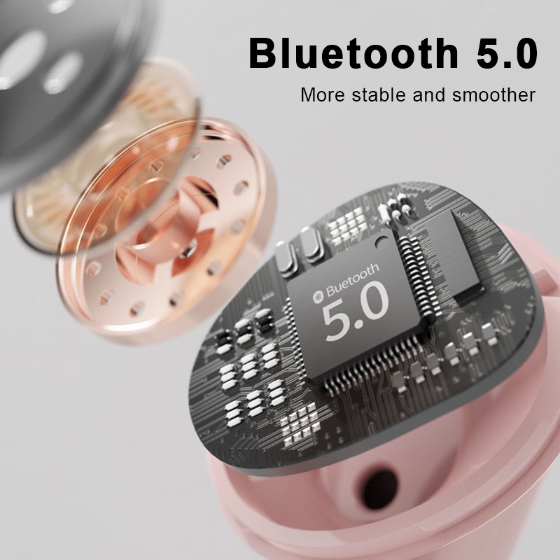 GROTIC Headset Bluetooth With LED Display And Touch Sensor Earphone Wireless J70 - Putih