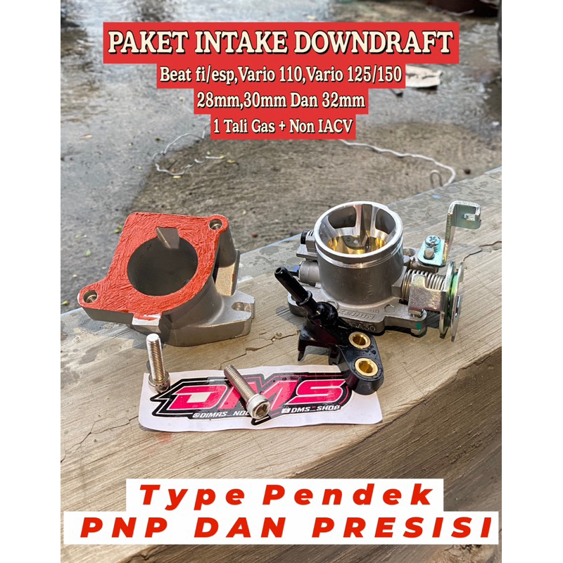 INTAKE DOWNDRAFT manifold intake downdraft SET vario beat 28mm 30mm 32mm type pendek