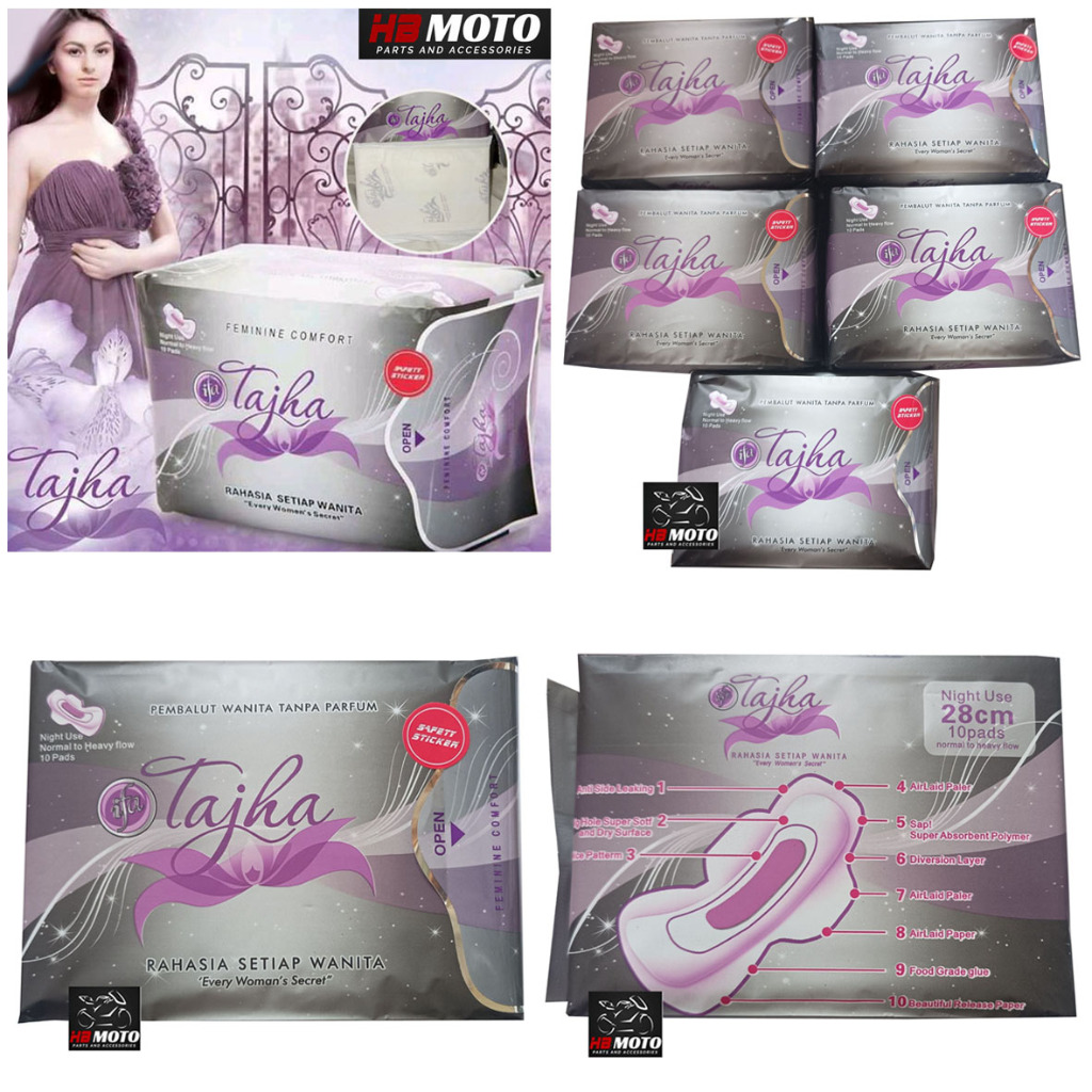 Softex TAJHA Pembalut Wanita(Harga 50 Pck)/Pembalut Kesehatan Wanita Softcare day Use/Tajha Herbal N