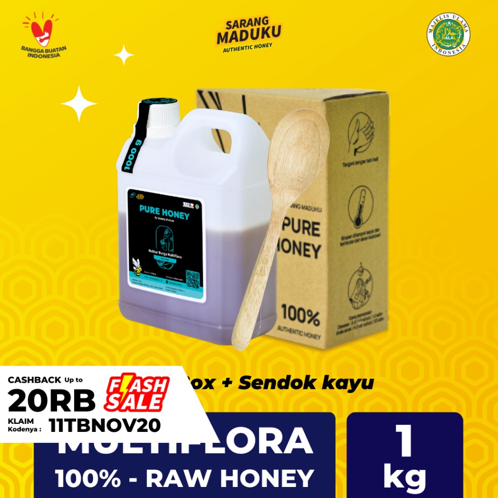 

[✄A73&] Sarang Maduku - Madu Multiflora - Madu Asli - Madu Murni - Madu Asli 100% Tanpa Campuran - Raw Honey - Madu In Sale