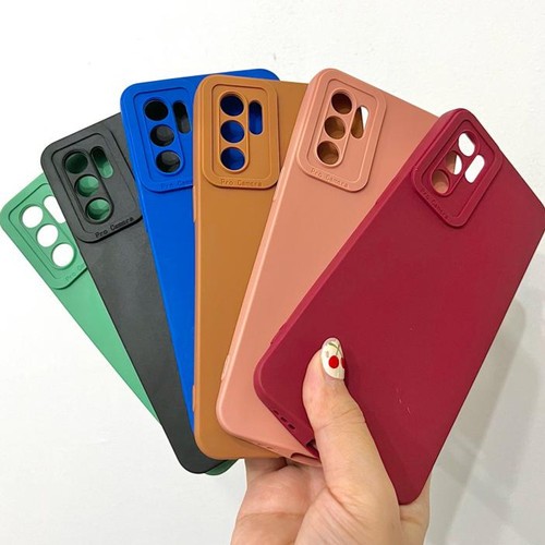 Softcase Premium Case Pro Camera Oppo Reno 6 4G , Reno 6 5G Case Matte Macaroon