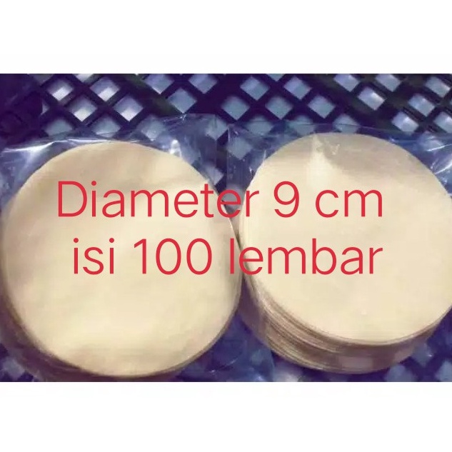 

MODEL JHY954 Kulit dimsum,ukuran 9 cm ,100 lembar/ pack