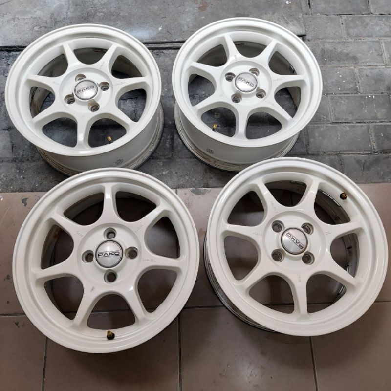 Velg Original PAKO Fortis Ring 15. Lebar 6.5. Et 38. Pcd 4x100. For Jazz, Yaris, Mazda 2, Ignis