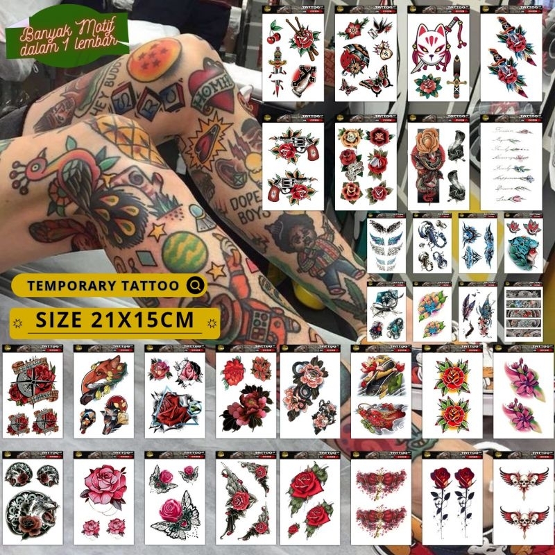 [SWD] Temporary Tatto Sticker Tato Temporer kecil kecil berwarna