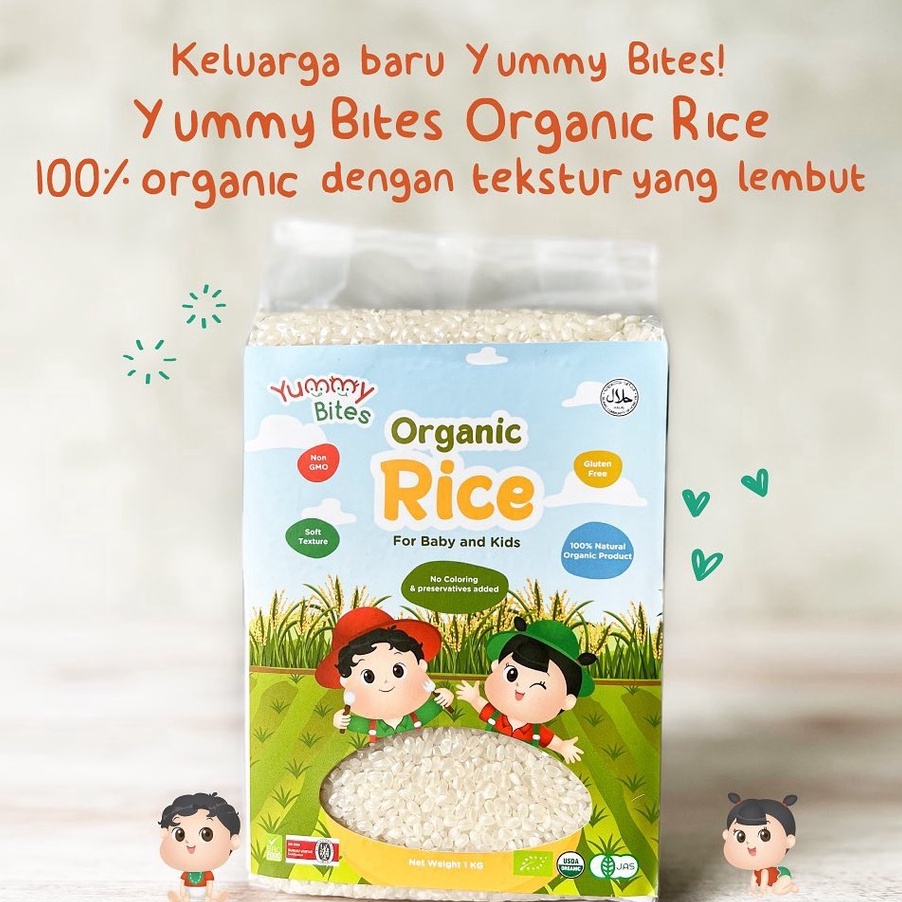 

Kode TMB635 Yummy Bites Organic Rice 1Kg/Beras Yummybites Yummy Bites Beras Jepang Beras MPASI Anak HALAL BPOM
