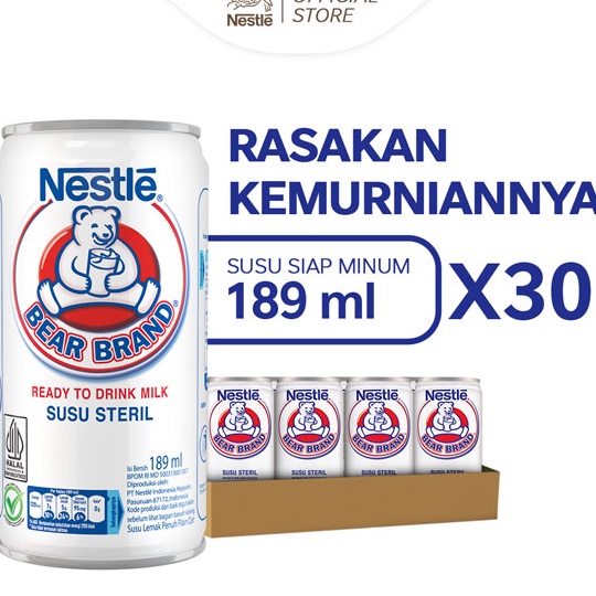 

KODE OCD300 BEAR BRAND Susu Kaleng Susu Beruang Susu Steril 189ml x 30 pcs