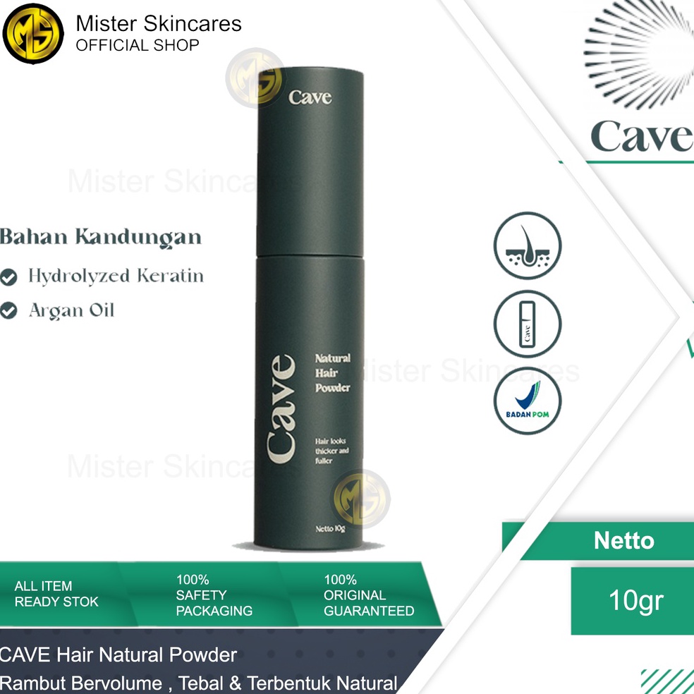Promo?? Cave Natural Hair Powder 10 gr - Membuat Rambut Lebih Bervolume & Tebal Anti Lepek ➽Terlaris