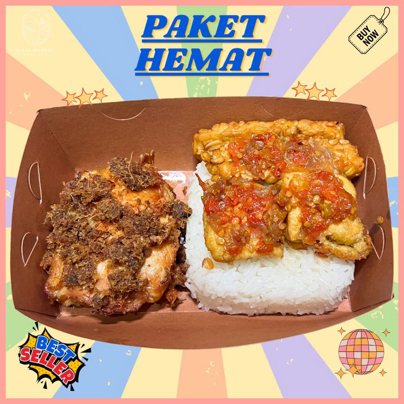 

PAKET HEMAT 1 NASI AYAM GORENG LAOS TAHU TEMPE