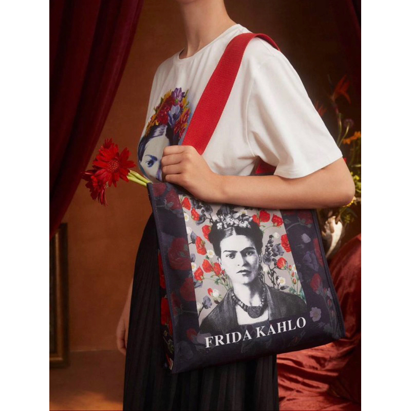 Frida Kahlo X SHEIN Fashionable Pattern Tote Bag