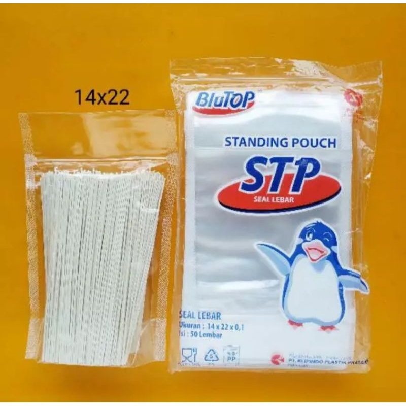 PLASTIK STANDING POUCH 14x22 ISI 50 PCS / SNACK KLIP