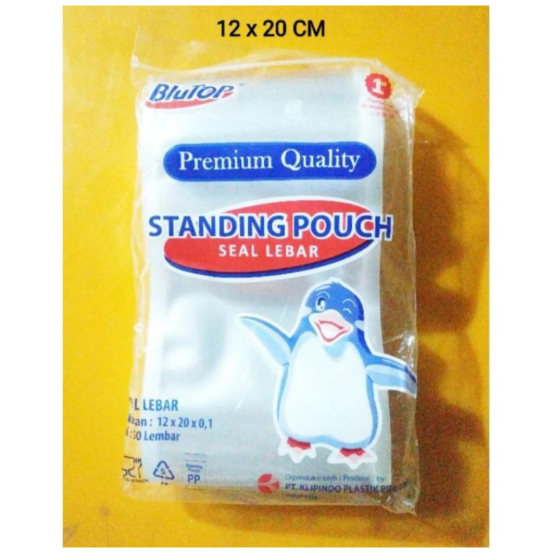 PLASTIK STANDING POUCH 12x20 ISI 50 PCS / SNACK KLIP