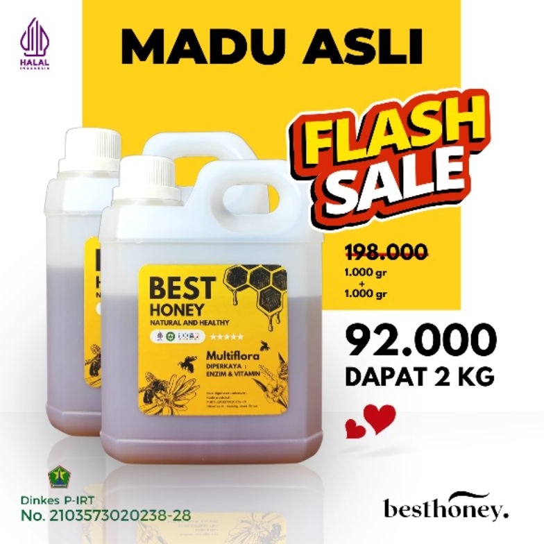 

Re4dy Best Honey - Madu Asli Paket Bundling Madu Multiflora Original 1kg (2pcs) Shopee Sale