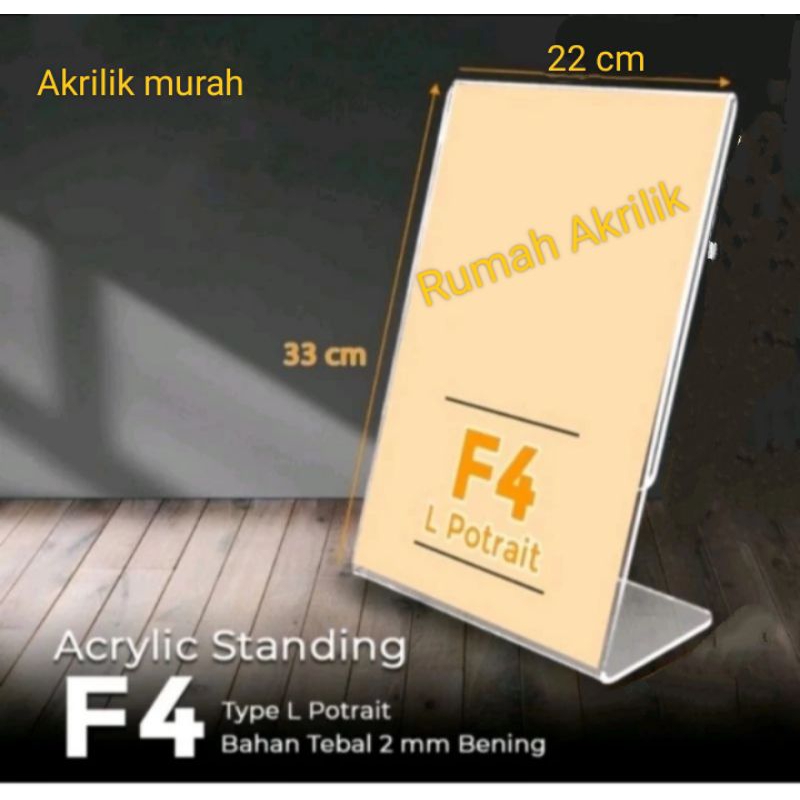 

Brosur akrilik F4 Akrilik ACRYLIC daftar menu 22cmx33 cm