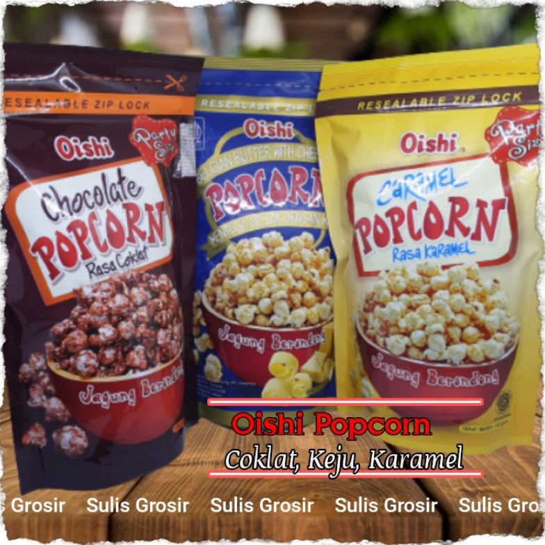 

R3@dy Br0 Oishi Popcorn Pouch 100 gr Caramel - Coklat - Keju [170]