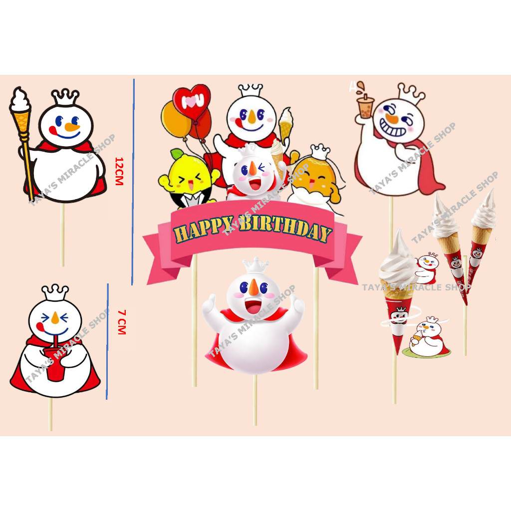 Toper / Topper / Hiasan Kue ulang Tahun / Happy Birthday Mixue