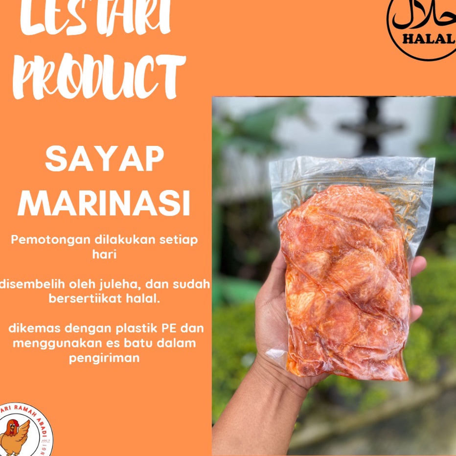 

TIPE TRY731 Chicken Wings / Sayap Ayam Marinasi / Gurih Asin 500 Gram / Paha Bumbu Asin / Ayam Bumbu Asin / Paha dada ayam bumbu asin